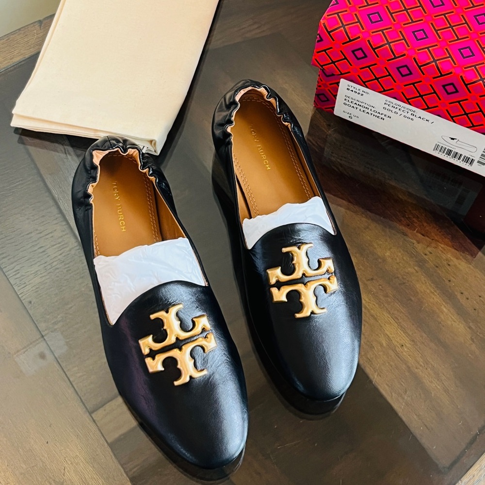 Tory Burch Eleanor loafer Perfect black Size 6 Fits for 5.5